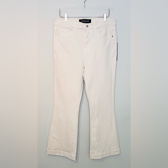 Veronica Beard Carson High-Rise Ankle Flare Jeans Ecru Women's NWT - Picture 14 of 16